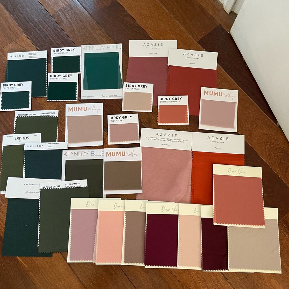 18 Bridesmaid Dress Color Swatches
